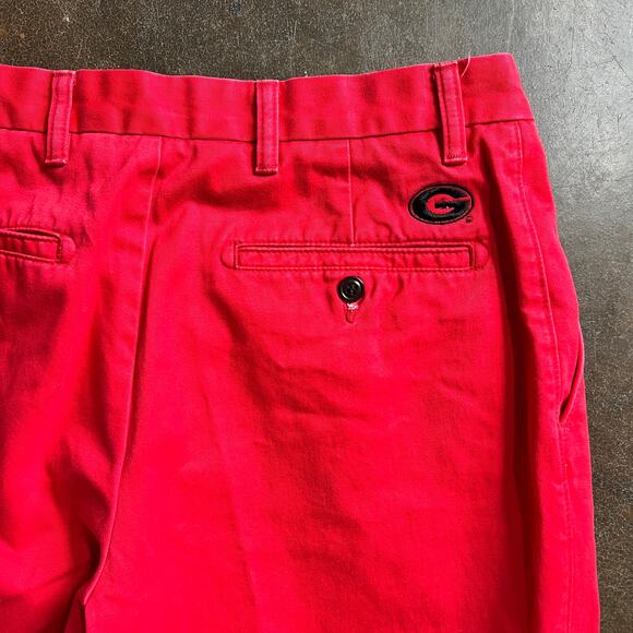 Dockers UGA Georgia Bulldogs Men's Red Embroidered Pants 32x30 - Picture 1 of 8